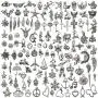Nairua 120PCS Wholesale Bulk Lots Jewelry Making Silver Charms Mixed Smooth Tibetan Silver Metal Charms Pendants DIY for Necklace Bracelet Jewelry Making and Crafting Nairua 120PCS Wholesale Bulk Lots Jewelry Making Silver Charms Mixed Smooth Tibetan Silver Metal Charms Pendants DIY for Necklace Bracelet Jewelry Making and Crafting