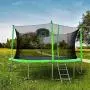 Merax 12FT 14FT Trampoline with Safety Enclosure Net, Basketball Hoop and Ladder, Trampoline for Kids