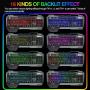 Wireless Gaming Keyboard and Mouse,RGB Backlit Rechargeable Keyboard Mouse with 4800mAh Battery Metal Panel,Removable Hand Rest Mechanical Feel Keyboard and 7 Color Gaming Mute Mouse for PC Gamer
