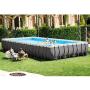 Intex 32ft X 16ft X 52in Ultra Frame Rectangular Pool Set with Sand Filter Pump, Ladder, Ground Cloth and Pool Cover