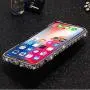 iPhone 7 Plus Diamond Bumper for Women, DMaos Sparkly Rhinestone Metal Bumper with Front and Back Glitter Sticker, Luxury for iPhone 7+ 5.5 inch - Black