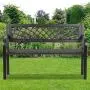 Patio Park Garden Bench Outdoor Metal Benches,400 lbs Cast Iron Steel Frame Chair w/PVC Mesh Pattern - for Park Yard Front Porch Path Yard Lawn Decor Deck Furniture,Black Patio Park Garden Bench Outdoor Metal Benches,400 lbs Cast Iron Steel Frame Chair w/PVC Mesh Pattern - for Park Yard Front Porch Path Yard Lawn Decor Deck Furniture,Black
