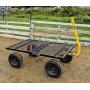 Gorilla Carts GOR1400-COM Heavy-Duty Steel Utility Cart with Removable Sides and 15'' Tires, 1400-lbs. Capacity, Black Gorilla Carts GOR1400-COM Heavy-Duty Steel Utility Cart with Removable Sides and 15'' Tires, 1400-lbs. Capacity, Black