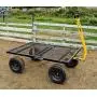 Gorilla Carts GOR1400-COM Heavy-Duty Steel Utility Cart with Removable Sides and 15'' Tires, 1400-lbs. Capacity, Black