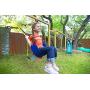 Jungle Gym Kingdom Swing Seat Heavy Duty 66'' Chain Plastic Coated - Playground Swing Set Accessories Replacement (Blue)