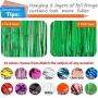 Moohome 2 Pack 3ft x 8ft Green Foil Curtains Metallic Tinsel Fringe Curtains Shimmer Door Window Curtain Backdrop for Birthday Wedding Bridal Shower Baby Shower Photo Booth Party Decorations