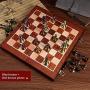 LINWEI Chess Set, Chess Board Set,International Chess Set Wooden Games Chessboard Metal Parts Folding Chessman Entertainment Table Game