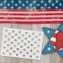 Gejoy 7 Pieces Star Stencil Template 50 Stars American Flag Template for Painting and DIY Making American Flags, 10.5 by 14.82 inch, 7 by 10 inch, 5 by 7 inch