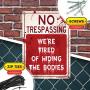 Funny Warning Sign No Trespassing We are Tired of Hiding The Bodies, 10” x 14” Industrial Grade Aluminum, Easy Mounting, Rust-Free/Fade Resistance, Indoor/Outdoor, USA Made by MY SIGN CENTER