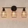 Wire Cage Wall Sconce,Industrial Bathroom Vintage Style Metal Wall Lamp E26 Bulb Base,Rustic Farmhouse Wall Light Fixture for Headboard Bedroom Garage Door Porch Wire Cage Wall Sconce,Industrial Bathroom Vintage Style Metal Wall Lamp E26 Bulb Base,Rustic Farmhouse Wall Light Fixture for Headboard Bedroom Garage Door Porch