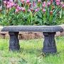 Arcadia Garden Products BE01 Fiberclay Garden Bench, Stone Black