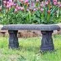 Arcadia Garden Products BE01 Fiberclay Garden Bench, Stone Black Arcadia Garden Products BE01 Fiberclay Garden Bench, Stone Black