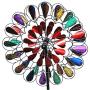 Fancy Gardens 84 inch Tall Multi Colored Garden Wind Spinner - Decorative Kinetic Wind Mill - Unique Outdoor Lawn and Garden Decor, Lawn Ornament