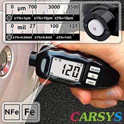 CARSYS Coating Thickness Gauge DPM-816 Extended Range Precision Probe Fe/NFe Paint Meter for Car & Industrial Apply (Black)