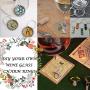 300Pcs Wine Charm Rings, Open Jump Ring, ABUFF Beading Hoop for DIY Wine Charms, Earrings 30x25mm