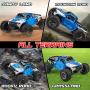 RC Cars, 45KM/H+ High Speed Remote Control Car for Adults 1/12 4WD IPX5 Waterproof All Terrains Off Road Monster Trucks 2.4GHz Hobby Toys with Brushed Motor and 7.4V Large Battery Pack