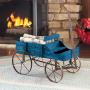 Amish Wagon Decorative Indoor/Outdoor Garden Backyard Planter, Blue