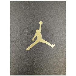 Wallner 2 pcs Metal Adhesive Air Jordan Jumpman Logo Vinyl Sticker Cellphone Laptop case Decal Stickers (Gold, 1.2inch)