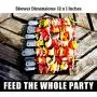 Cave Tools Barbecue Skewers Set (10) - Stainless Steel Wide BBQ Kabob Sticks - 12 Inch Flat Metal Shish Kabab with Food Remover Disc for Grilling