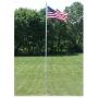 Super Tough Heavy Duty 20 Foot Residential Flagpole and US Made Valley Forge Nylon Flag