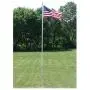 Super Tough Heavy Duty 20 Foot Residential Flagpole and US Made Valley Forge Nylon Flag