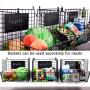 X-cosrack 3 Tier Metal Wire Baskets -Wall Storage Basket Organizer with Wheel, S-Hooks,Adjustable Chalkboards- Hanging Baskets for Kitchen,Fruit, Vegetables, Toiletries, Bathroom Rack(Black)