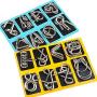 Ahyuan 16 Pieces IQ Test Mind Game Toys IQ Toys Brain Teaser Metal Wire Puzzles Magic Trick Toy Metal IQ Puzzle for Kids and Adults (Silver)