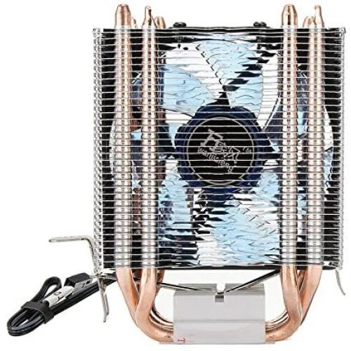 LED 4 Heat Pipe Quiet CPU Cooler Cooling Fan Heat Sink For Intel LGA 1151 1155 775 1156 AMD (blue)