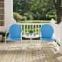 Crosley Furniture Griffith 3-Piece Metal Outdoor Conversation Set with Table and 2 Chairs - Sky Blue