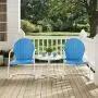 Crosley Furniture Griffith 3-Piece Metal Outdoor Conversation Set with Table and 2 Chairs - Sky Blue