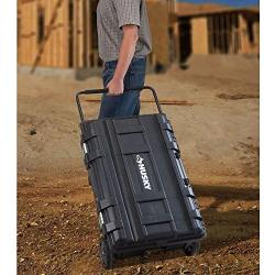 Husky 25 gal. Mobile Utility Work Cart for Tool Storage, Black