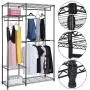 Heavy Duty Clothing Garment Rack Wire Shelving Closet Clothes Stand Rack Double Rod Wardrobe Metal Storage Rack Freestanding Cloth Armoire Organizer (1 Pack) Heavy Duty Clothing Garment Rack Wire Shelving Closet Clothes Stand Rack Double Rod Wardrobe Metal Storage Rack Freestanding Cloth Armoire Organizer (1 Pack)