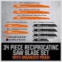 HORUSDY 34-Piece Metal Reciprocating Saw Blade Set & Wood Pruning Reciprocating Saw Blades, Saw Blades