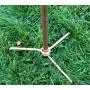 Stanwood Wind Sculpture: Kinetic Copper Wind Sculpture Dual Spinner - Dancing Willow Leaves