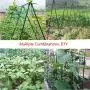 F.O.T Sturdy Metal Garden Stakes 25Pcs Gardening Support 2 Ft Plastic Coated Plant Sticks,Plant Cage Supports Climbing for Tomatoes,Trees,Cucumber,Fences,Beans,Vegetable Trellis(Climbing Frame)