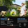 TITAN 150FT Garden Hose - All New Expandable Water Hose with Triple Latex Core 3/4'' Easy Removal Solid Brass Fittings Expanding Extra Strength Fabric Flexible with Jet Nozzle and Washers (B)