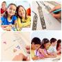 Petift Metal Bookmark Ruler Set of 4,Stainless Steel Hollow Cute Drawing Template Painting Stencil for Art Craft/DIY Photo Album/Notebook/Diary, Great Gift for Kids Students Writer and Reader