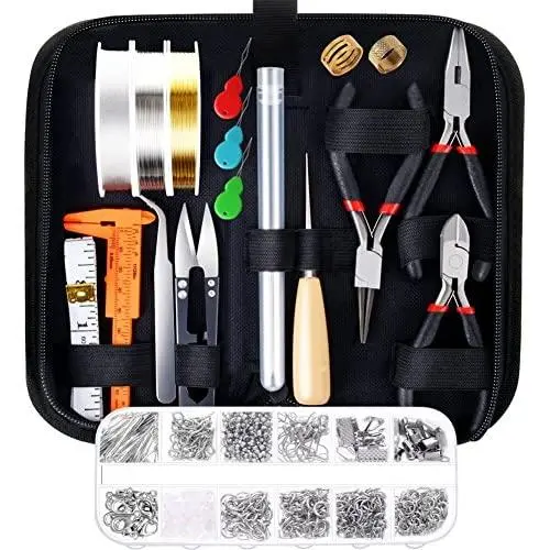 Paxcoo Jewelry Making Supplies Kit with Jewelry Tools, Jewelry Wires and Jewelry Findings for Jewelry Repair and Beading Paxcoo Jewelry Making Supplies Kit with Jewelry Tools, Jewelry Wires and Jewelry Findings for Jewelry Repair and Beading