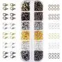 Mudder 6 Colors Lobster Claw Clasps and 6 Colors Open Jump Rings for Jewelry Making (12 mm, 5 mm)