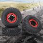 Drfeify Inflatable RC Tire, 4PCS Plastic / Metal 1.9inch 100mm Tire Upgrade Spare Parts Accessory Fit for SCX10 TRX4 D90 90046 Four-Wheel-Drive 1/10 RC Car