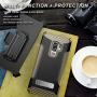 Beyond Cell Trishield Series Compatible with S9+ Case/Military Grade Rugged Cover + [Metal Kickstand] + [ Belt Clip Holster ] Compatible with Samsung Galaxy S9 Plus (2018) - Brown