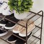 CAXXA 3-Tier Stackable and Expandable Metal Wire Utility Rack Storage For Shoe Household Accessory Organizer Shelf In Entryway Closet Bedroom Kitchen Garage, Bronze