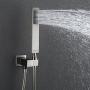 HIMK Shower System, Brushed Nickel Shower Faucet Set with Valve and 10 Rainfall Shower Head System, Handheld Shower head,Luxury Wall Mount Rain Shower Combo Set for Bathroom All Metal