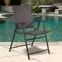 Tangkula 4 PCS Folding Patio Chair Set Outdoor Pool Lawn Portable Wicker Chair with Armrest & Footrest Durable Rattan Steel Frame Commercial Foldable Stackable Party Wedding Chair Set (24X23X37) Tangkula 4 PCS Folding Patio Chair Set Outdoor Pool Lawn Portable Wicker Chair with Armrest & Footrest Durable Rattan Steel Frame Commercial Foldable Stackable Party Wedding Chair Set (24X23X37)