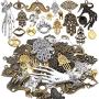 Assorted Human Body Parts Charms, 100g(About 40-60 Pieces) Hand Eye Footprint Moustache Tooth Lip Smile Face Pendants Craft Supplies Jewelry Findings for DIY Necklace Bracelet