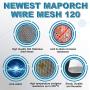 2 Pack 304 Stainless Steel Mesh Screen Type Mesh 120 Wire 11.4''X 23.6'' (29cm X 60cm) Woven Vent Mesh, Metal Wire Mesh for Air Ventilation, Door, Shower Drain and Cabinet 120