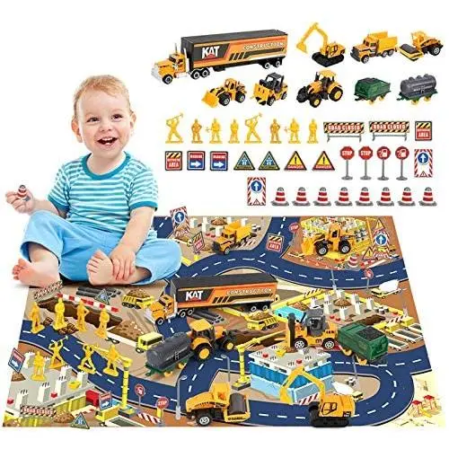 BeebeeRun Construction Vehicles Toys Set with Play Mat,44PCS Alloy Metal Trucks Car Play Set for Kids,Construction Truck Toys for 2 3 4 Year Old Boys,Gifts Boxed BeebeeRun Construction Vehicles Toys Set with Play Mat,44PCS Alloy Metal Trucks Car Play Set for Kids,Construction Truck Toys for 2 3 4 Year Old Boys,Gifts Boxed