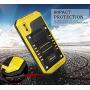 Beasyjoy iPhone X Case iPhone 10 Metal Case Heavy Duty Cover with Screen Waterproof Shockproof Durable Military Grade Full Body Protection Outdoor Yellow