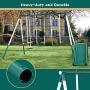 MaxKare Metal Swing Set for Backyard with Slides Baby Medium and Large Playground Swing Set Suitable for Kids Toddlers Porch Backyard 2 in 1 Game Set Outdoor and Indoor