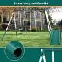 MaxKare Metal Swing Set for Backyard with Slides Baby Medium and Large Playground Swing Set Suitable for Kids Toddlers Porch Backyard 2 in 1 Game Set Outdoor and Indoor MaxKare Metal Swing Set for Backyard with Slides Baby Medium and Large Playground Swing Set Suitable for Kids Toddlers Porch Backyard 2 in 1 Game Set Outdoor and Indoor